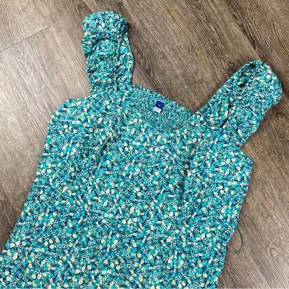 Old Navy Mini Dress Women 4X Colorful Floral Fairy Sleeveless Ruffle Cottagecore - Picture 3 of 8